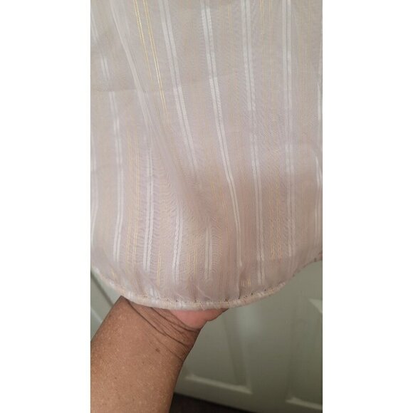 BANANA REPUBLIC WOMEN'S LONG SLEEVE METALLIC BROWN GOLD/SILVE STRAP TIE ON THE S - Picture 6 of 10